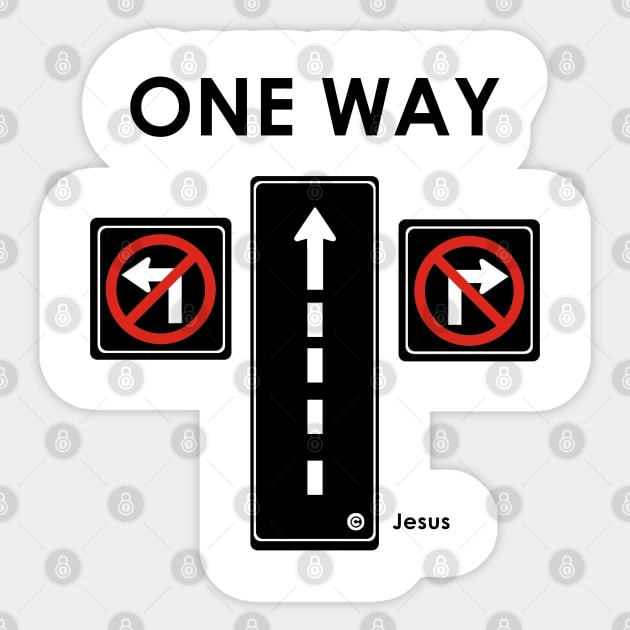 One-Way Jesus Highway Sticker by The Witness